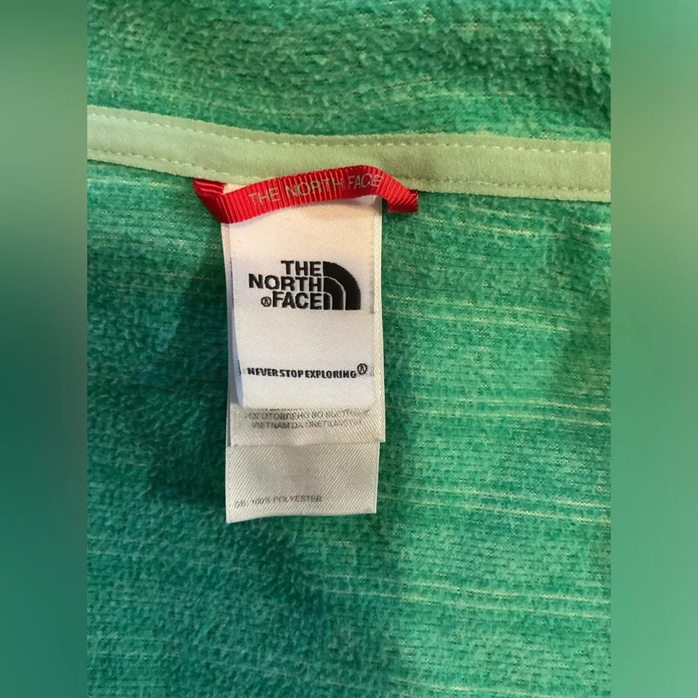 The North Face women’s Green stripe full zip Hoodie - Picture 3 of 7